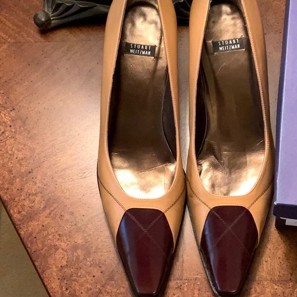 Stuart Weitzman Camel Kid Pumps - Picture 1 of 10